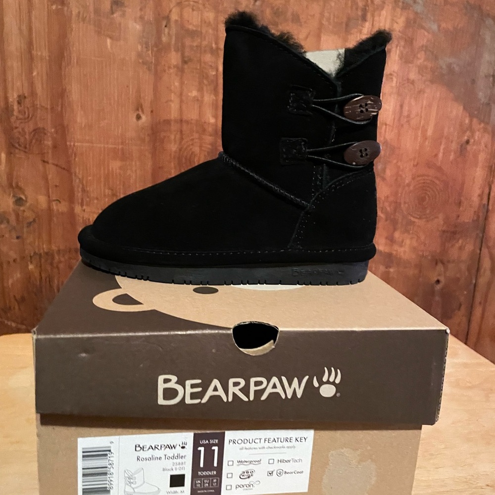 Bearpaw Black Kids Boots